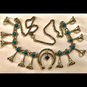 Authentic Navajo Squash Blossom Necklace